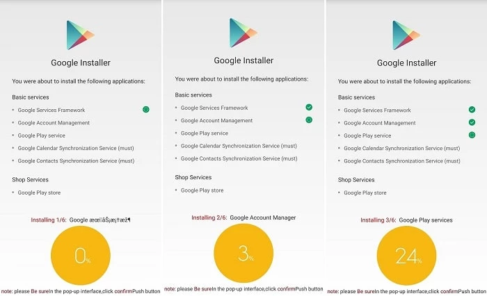 Google Installer — skærmbillede 1