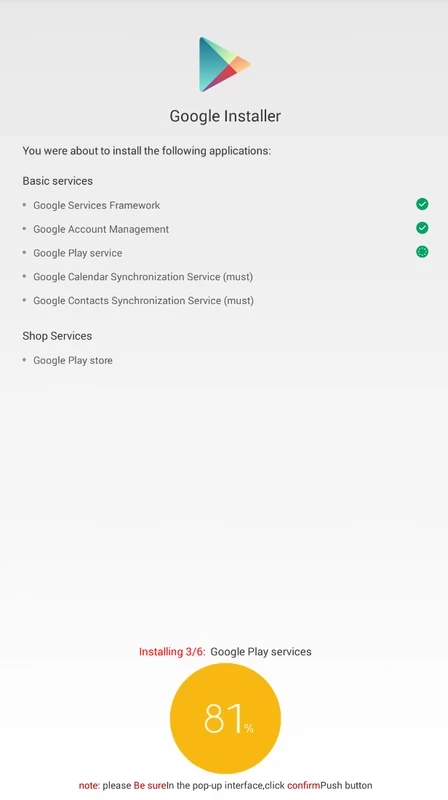 Google Installer — skærmbillede 4