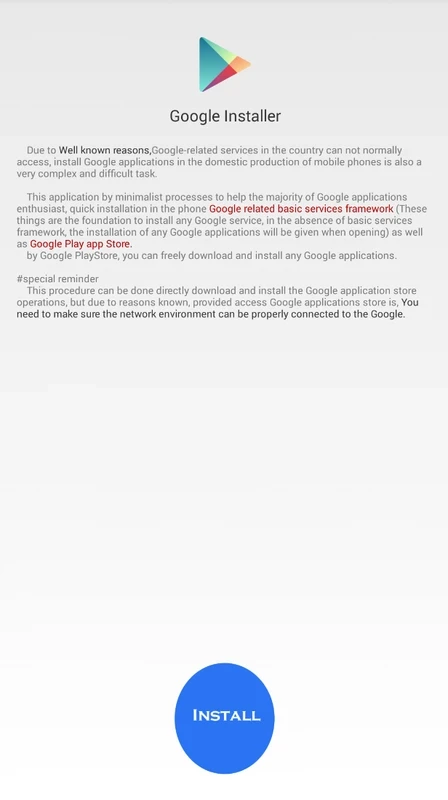 Google Installer — skærmbillede 5